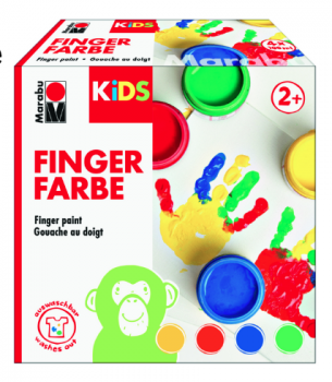 Marabu KiDS Fingerfarbe 4ER-SET, 4 X 100 ML